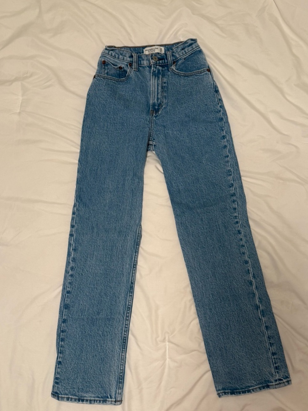 Abercrombie & Fitch Medium Blue Straight Leg Jeans